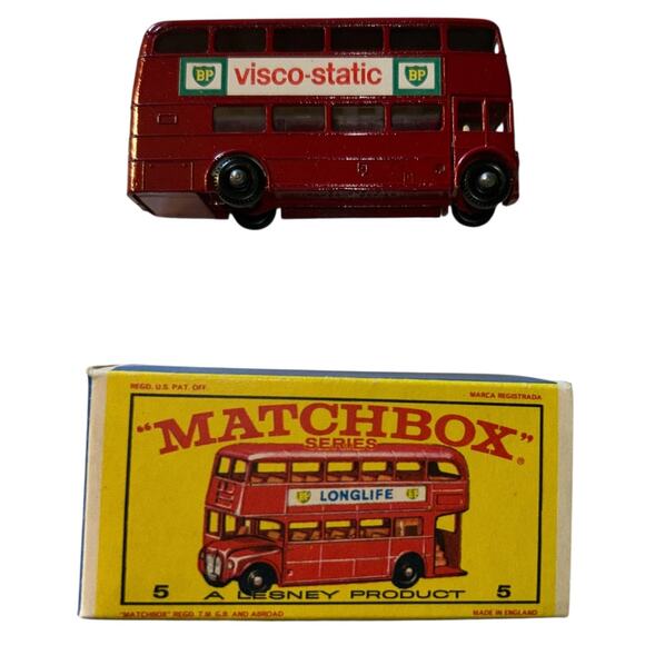 MATCHBOX LESNEY #5b London Bus - Rare BP Visco-Static Mint in Box - Picture 1 of 6